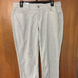 Levis Womens Skinny Pants Striped Sz 30x30
